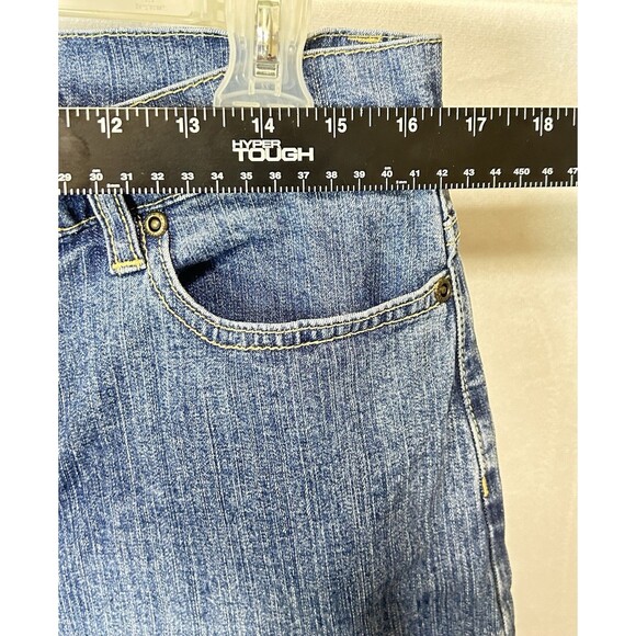 Crazy Horse Womens 12 Embroidered Floral Blue‎ Denim Jeans - Picture 2 of 11